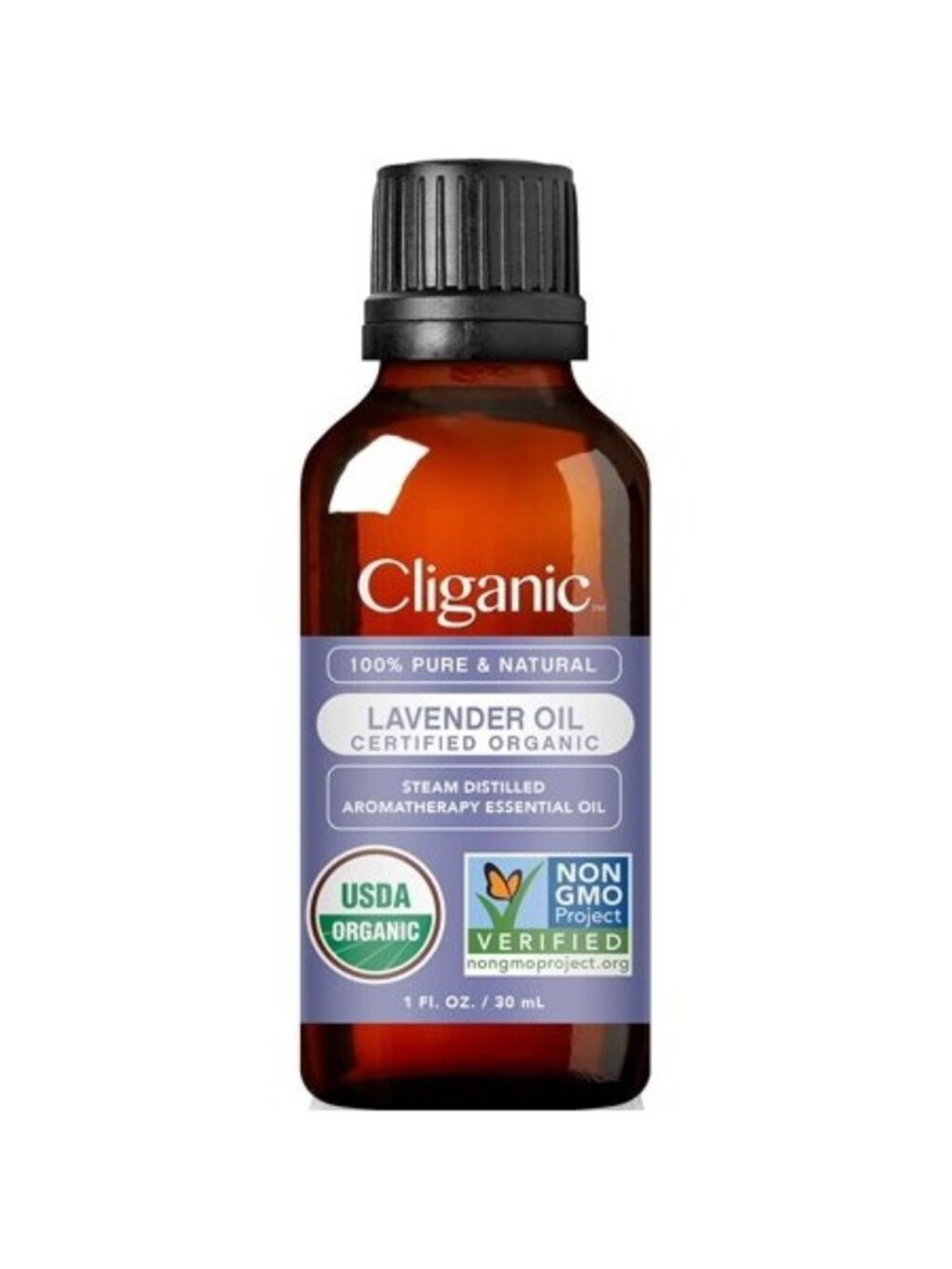 Cliganic Organic Lavender Essential Oil 1 Fl Oz Steam Distilled Aromatherapy